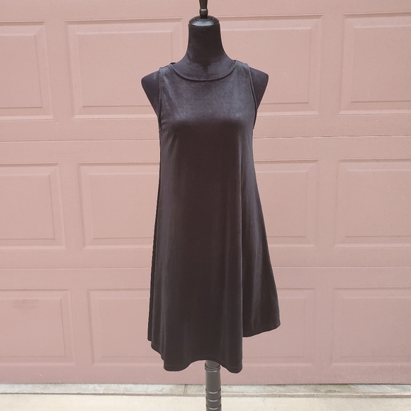 Old Navy Sleeveless Black A-Line Velour Dress Size Small Tall NWOT - Picture 6 of 12